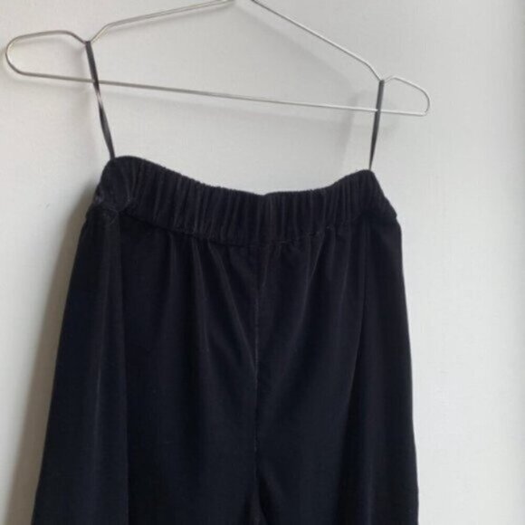 J. Crew Black Velvet Festive Chic Relaxed Cropped Pants / Trousers Women's 00 - Picture 7 of 8